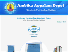 Tablet Screenshot of ambikaappalamdepot.com